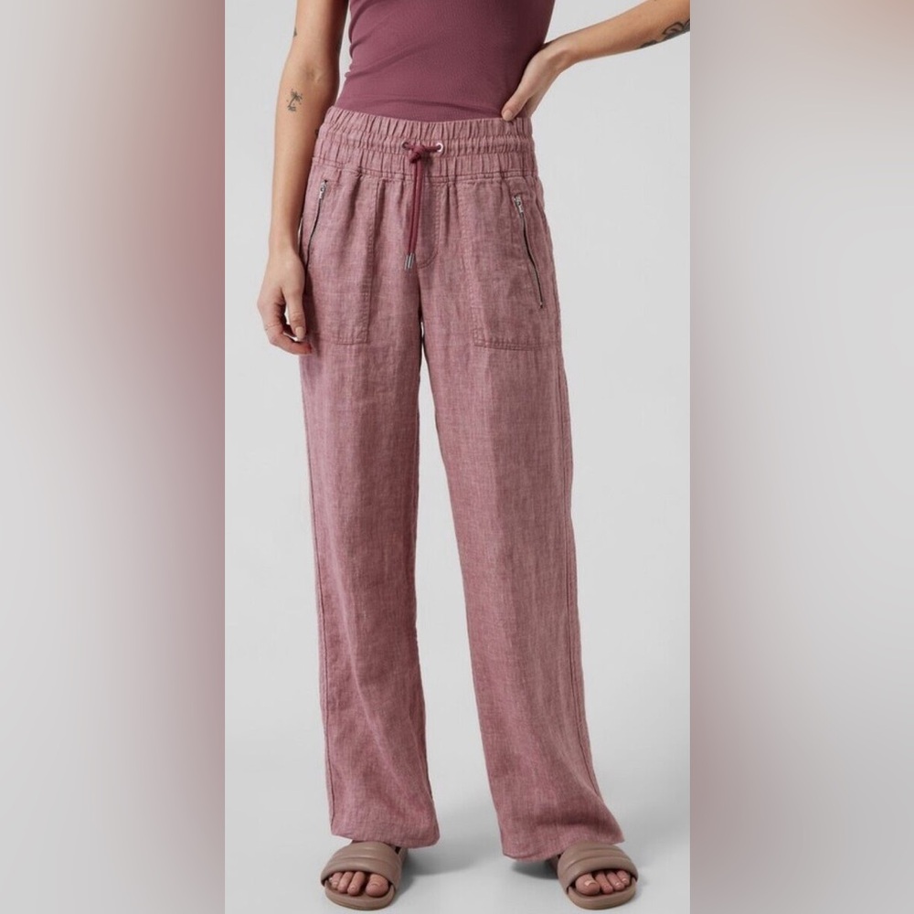 Athleta Casual Pink Linen Pants